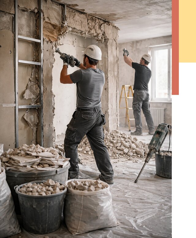 Демонтажные работы в Рославле от 2775 руб. — услуги и цена под ключ | ОТДЕЛОЧНИК-Рлв