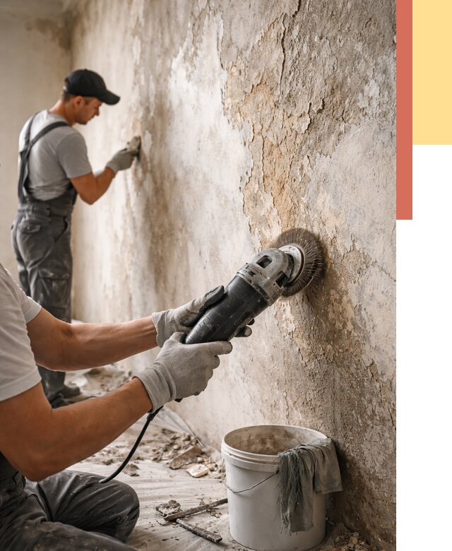 Снятие и удаление краски со стен в Рославле от 2158 руб. — ОТДЕЛОЧНИК-Рлв