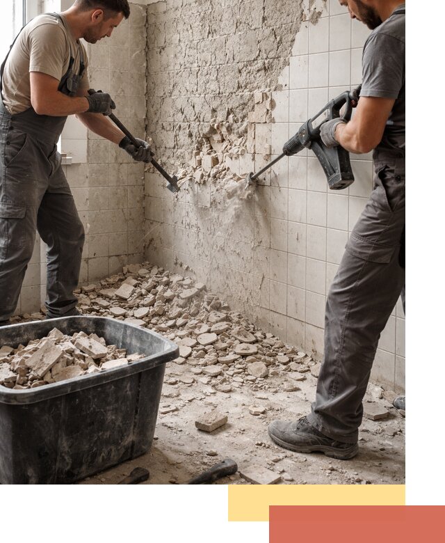 Демонтаж плитки со стен в Рославле быстро и аккуратно