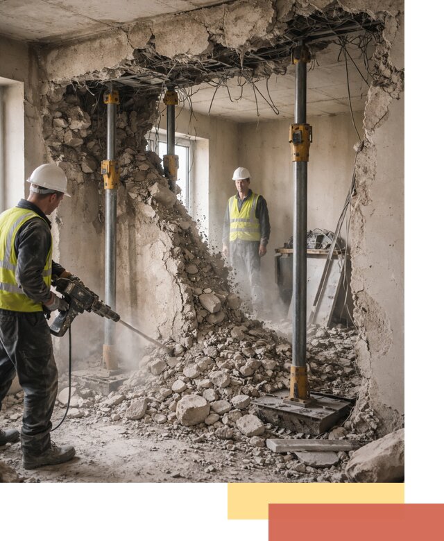 Снос несущих стен в Рославле с гарантией безопасности и качества