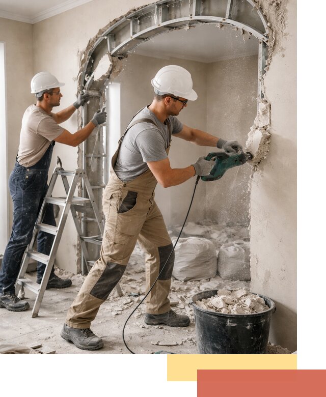 Демонтаж гипсокартонной арки в Рославле быстро и аккуратно