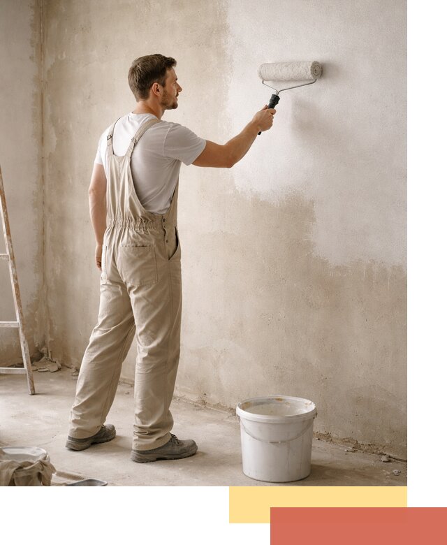 Грунтовка стен под отделку в Рославле профессиональным раствором