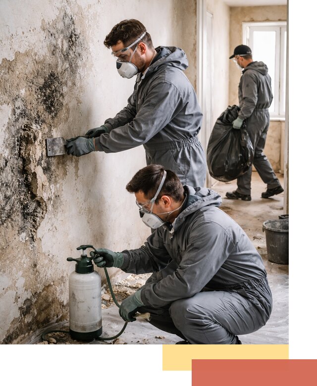 Удаление плесени со стен профессионально в Рославле