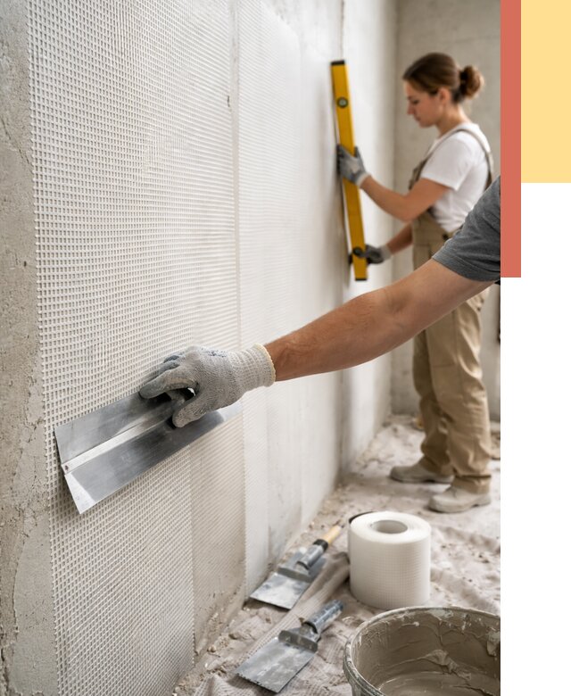 Армирование стен стеклосеткой в Рославле от 3288 руб. под ключ | ОТДЕЛОЧНИК-Рлв