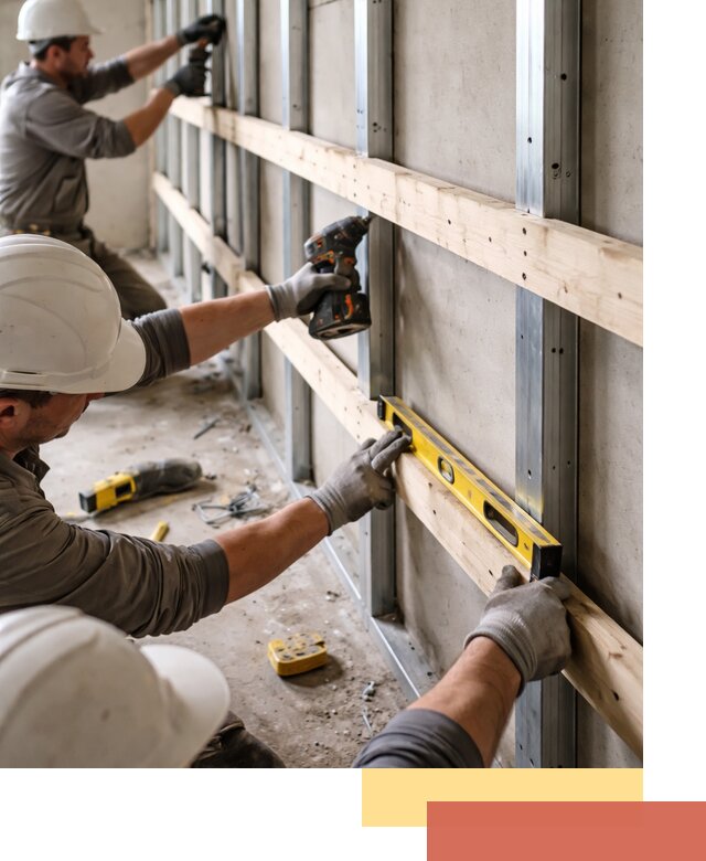 Устройство обрешетки под панели в Рославле