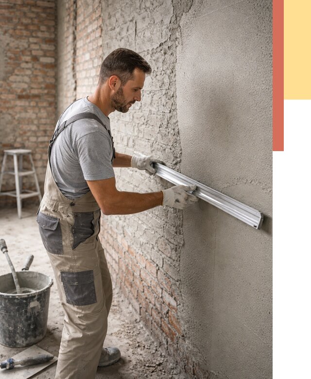 Штукатурка кирпичных стен в Рославле от 4624 руб/м2 — быстро и недорого | ОТДЕЛОЧНИК-Рлв