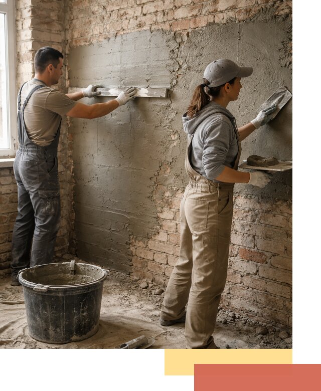 Штукатурка кирпичных стен в Рославле — качественно и надежно