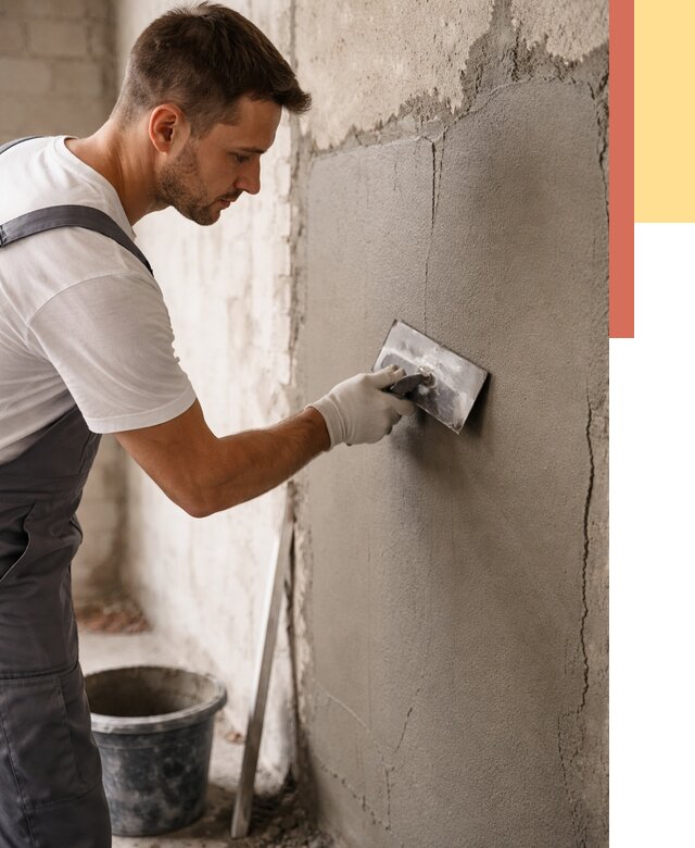 Штукатурка стен под плитку в Рославле от 4316 руб./м2 — выравнивание под плитку | ОТДЕЛОЧНИК-Рлв