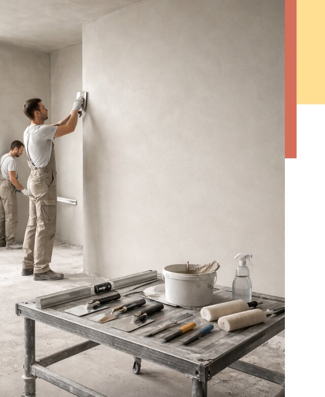 Штукатурка стен под покраску в Рославле от 4624 руб./м² — качественно и недорого | ОТДЕЛОЧНИК-Рлв