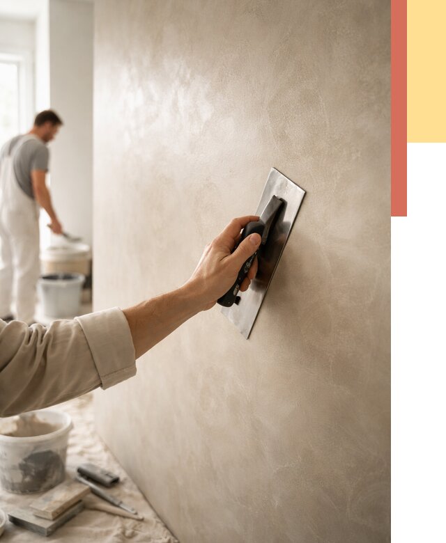 Венецианская штукатурка в Рославле от 3597 руб/м² — нанесение стен под ключ | ОТДЕЛОЧНИК-Рлв