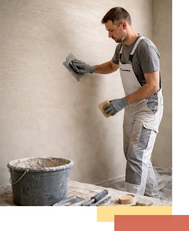 Декоративная штукатурка травертин в Рославле для стен и потолков