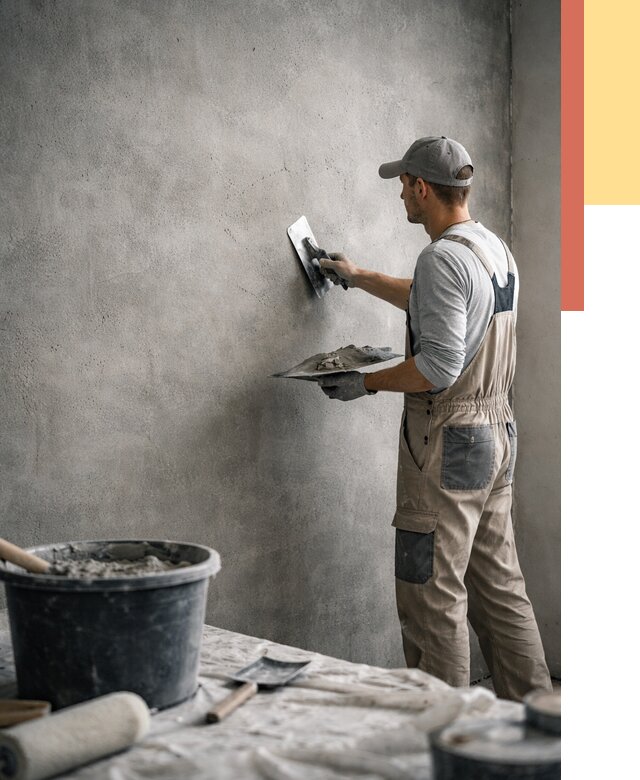 Декоративная штукатурка под бетон в Рославле от 2569 руб./м² — нанесение под ключ | ОТДЕЛОЧНИК-Рлв