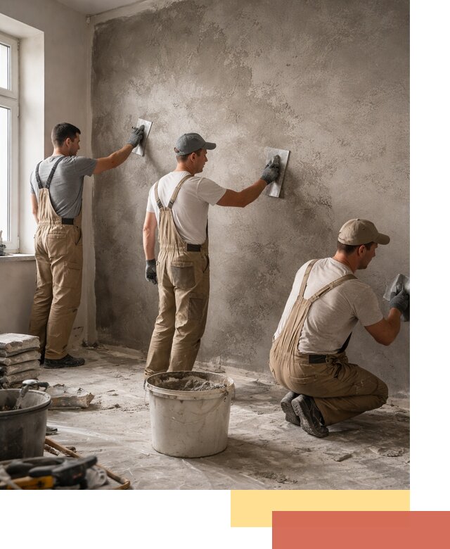 Декоративная штукатурка под бетон в Рославле для стен и потолков