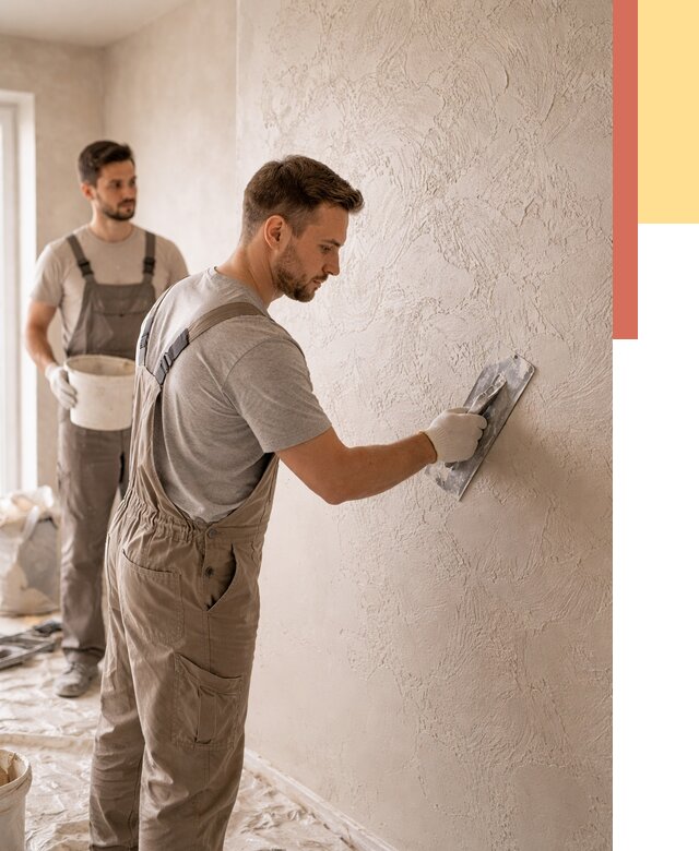 Фактурная штукатурка стен в Рославле от 4316 руб./м² — заказать под ключ | ОТДЕЛОЧНИК-Рлв