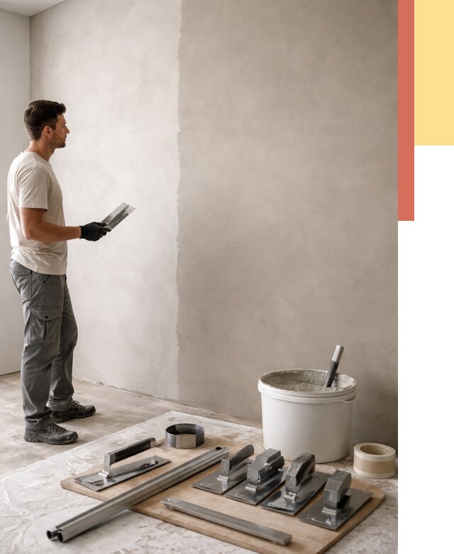 Нанесение микроцемента на стены в Рославле от 3288 руб./м2 под ключ | ОТДЕЛОЧНИК-Рлв