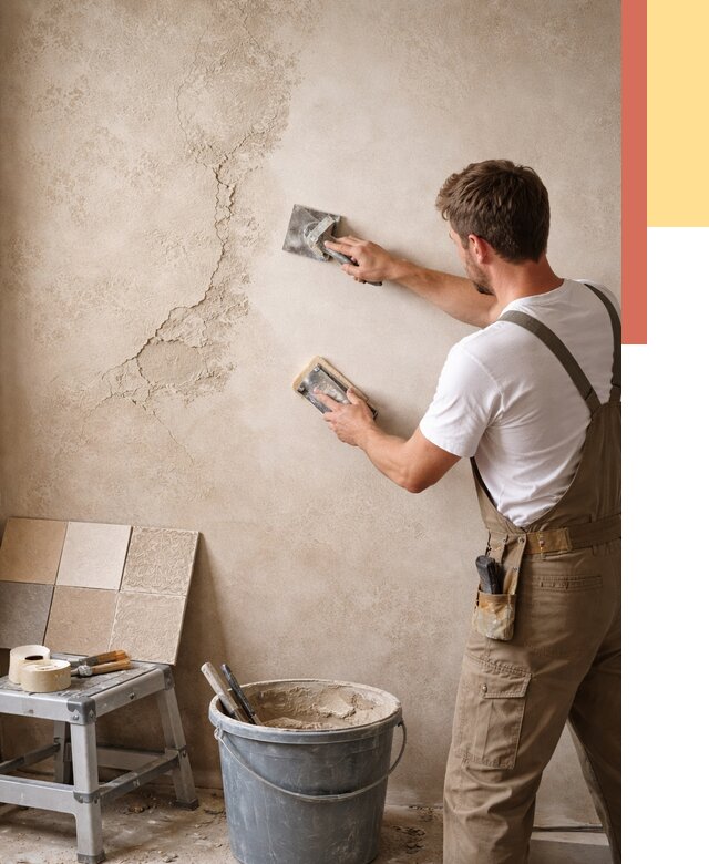 Ремонт декоративной штукатурки в Рославле от 4624 руб. под ключ | ОТДЕЛОЧНИК-Рлв