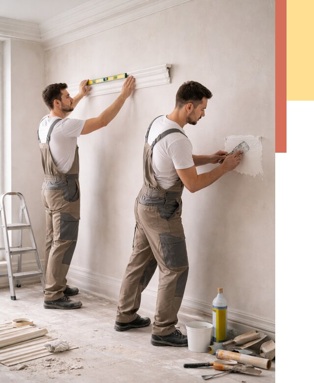 Монтаж лепнины на стены в Рославле от 4624 руб. — недорого, быстро | ОТДЕЛОЧНИК-Рлв