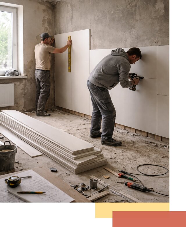 Монтаж ПВХ панелей на стены в Рославле качественно и быстро