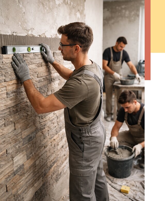 Монтаж искусственного камня в Рославле от 4624 руб. под ключ | ОТДЕЛОЧНИК-Рлв