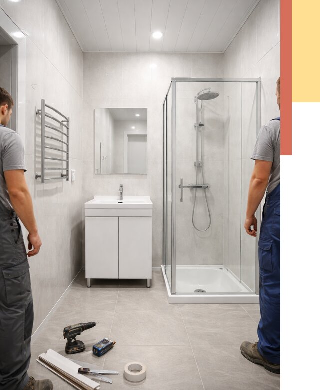 Отделка ванной комнаты панелями ПВХ в Рославле от 4624 руб. за м2 | ОТДЕЛОЧНИК-Рлв