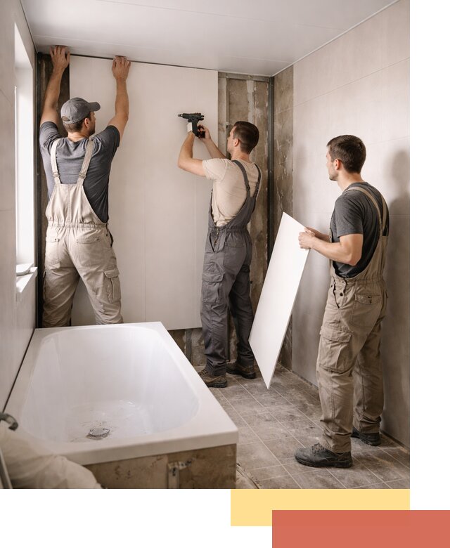 Отделка ванной панели ПВХ профессионально в Рославле