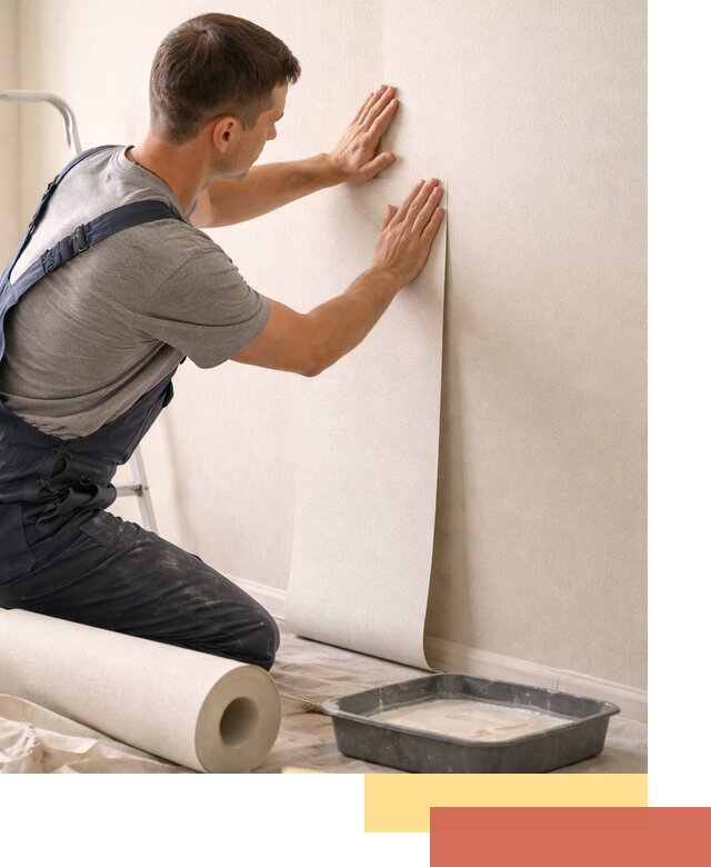 Поклейка флизелиновых обоев в Рославле качественно и быстро