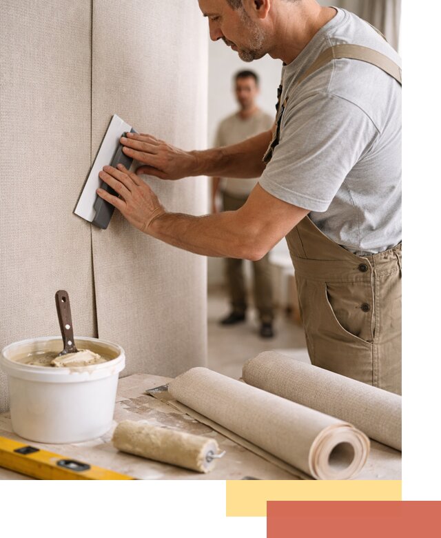 Поклейка текстильных обоев в Рославле профессионально и аккуратно