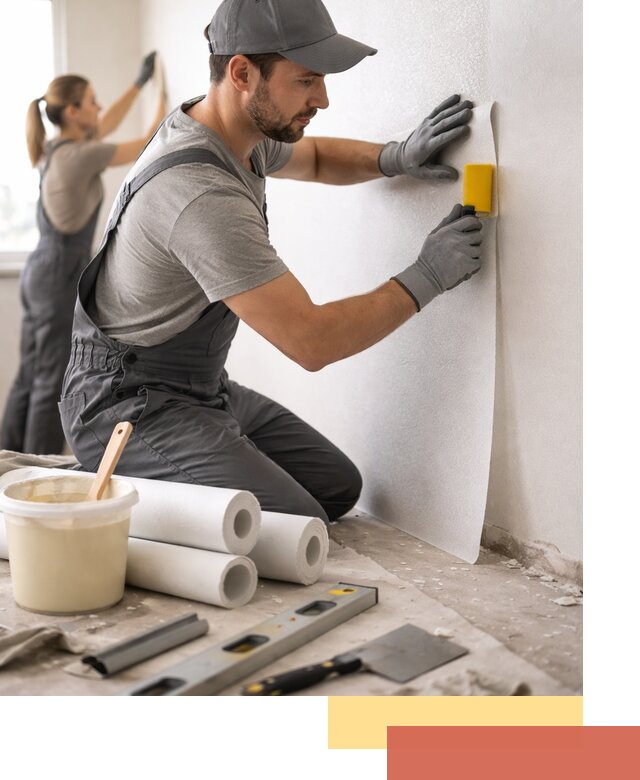 Поклейка стеклообоев профессионально в Рославле