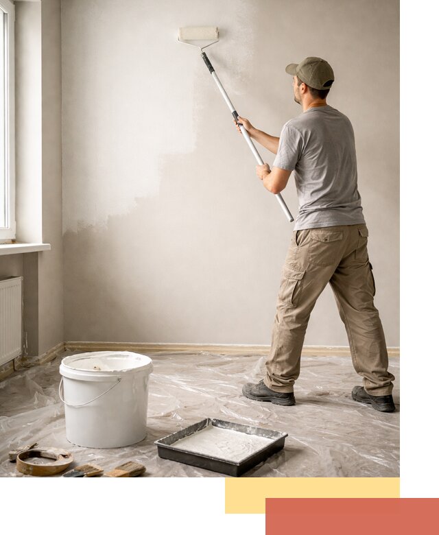 Покраска стен латексной краской в Рославле качественно и быстро