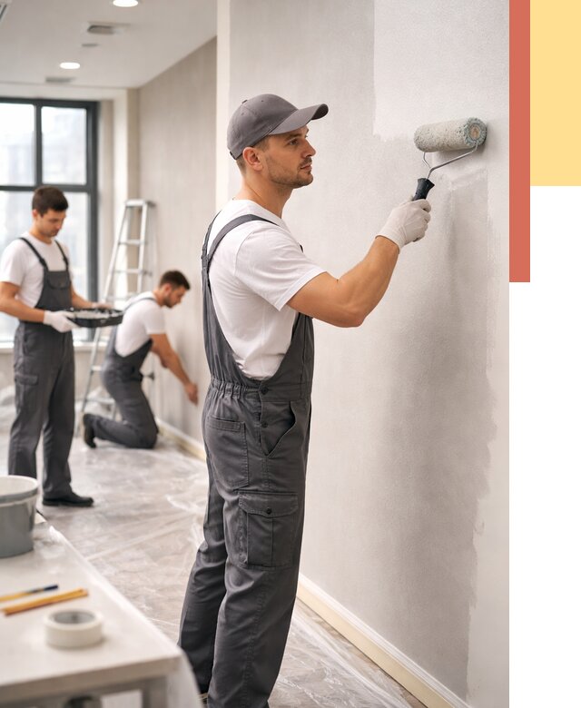 Покраска стен в офисе в Рославле от 8735 руб. — быстро и недорого | ОТДЕЛОЧНИК-Рлв