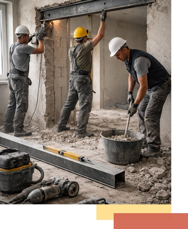 Создание проемов в стенах и несущих конструкциях в Рославле