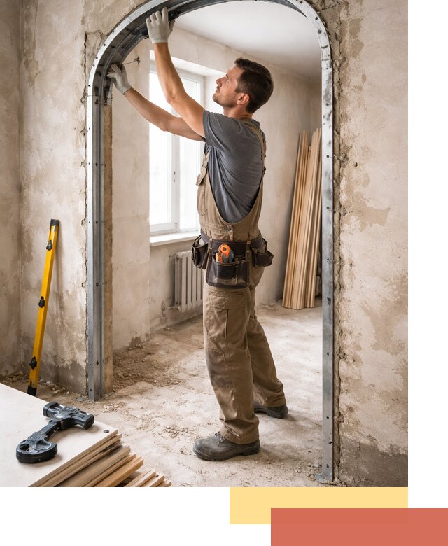 Устройство арочного проема в Рославле под ключ