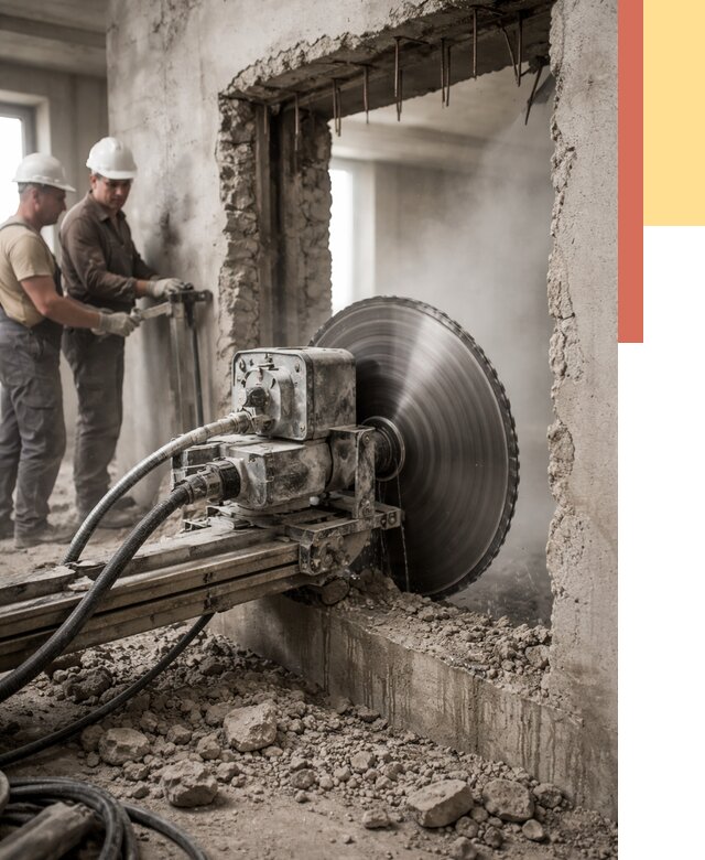 Алмазная резка проемов в Рославле от 4624 руб. быстро и недорого | ОТДЕЛОЧНИК-Рлв