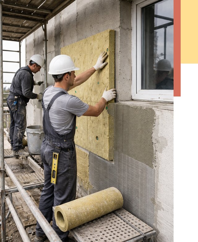 Утепление стен в Рославле от 4419 руб. под ключ — быстро и недорого | ОТДЕЛОЧНИК-Рлв