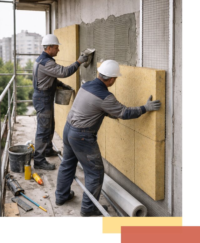 Утепление стен зданий и домов в Рославле качественно и надежно