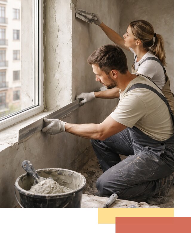 Штукатурка откосов дверей и окон профессионально в Рославле