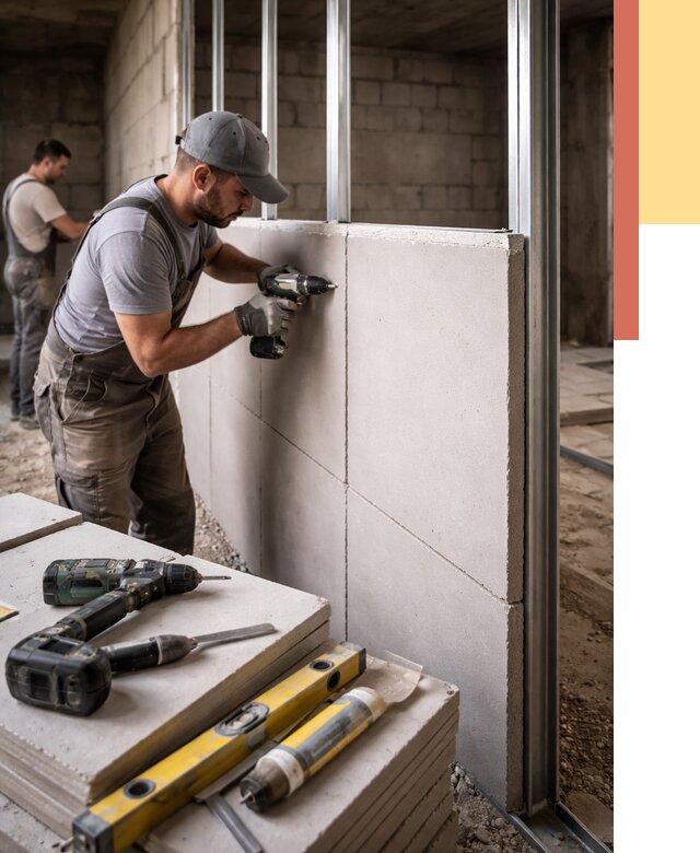 Кладка влагостойких перегородок ПГП в Рославле от 1233 руб. под ключ | ОТДЕЛОЧНИК-Рлв