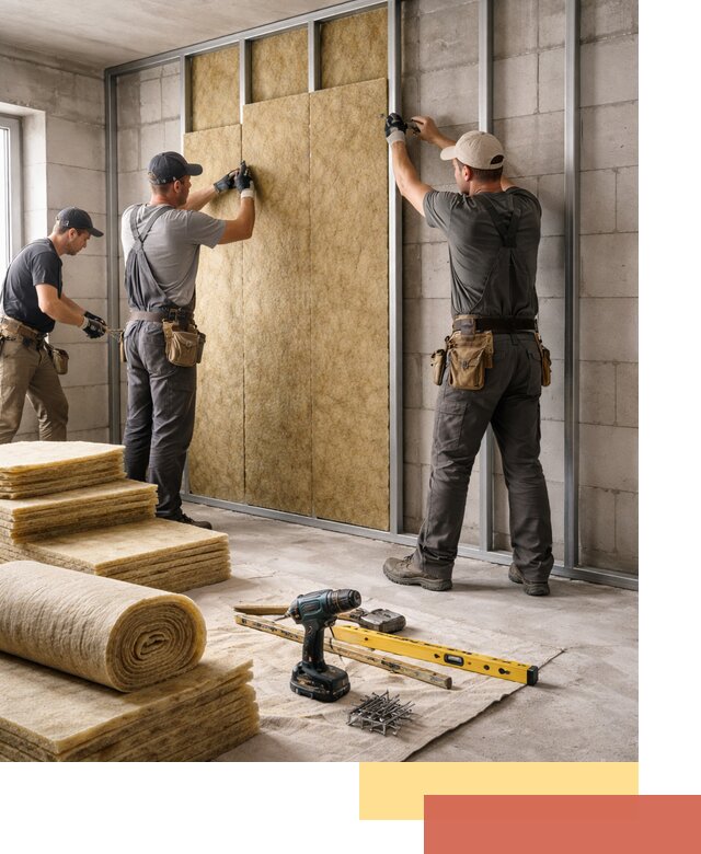 Шумоизоляция перегородок из блоков в Рославле — монтаж и защита шумоизоляцией