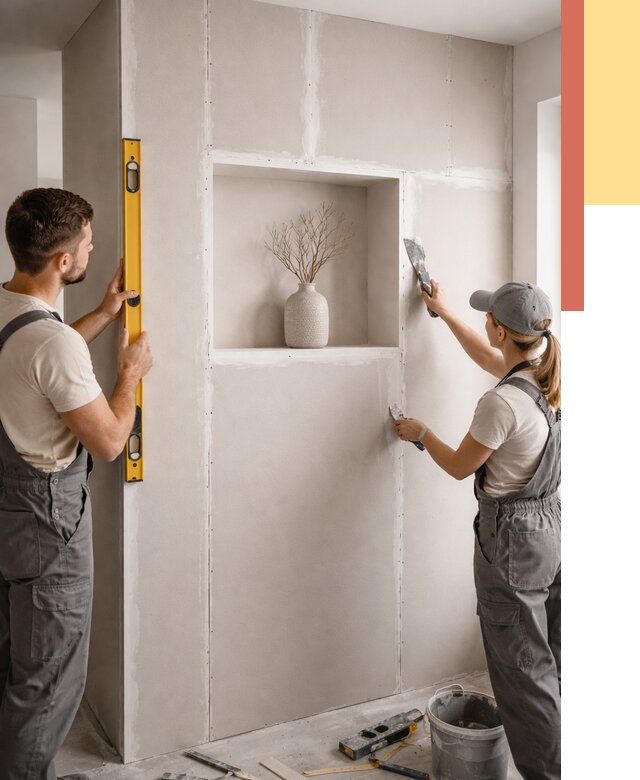 Перегородка из гипсокартона с нишей в Рославле от 3340 руб. под ключ | ОТДЕЛОЧНИК-Рлв