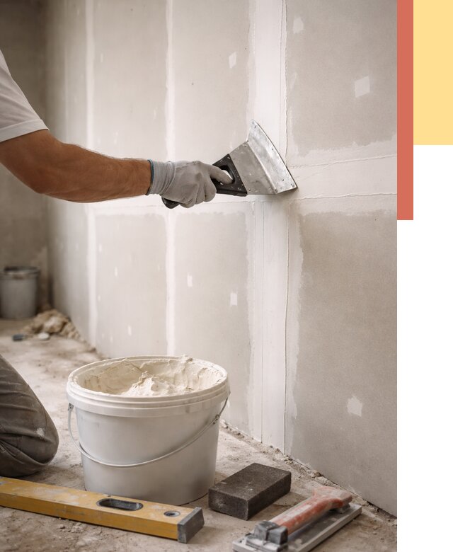 Шпаклевка перегородок из гипсокартона в Рославле от 2569 руб. — услуги ОТДЕЛОЧНИК-Рлв