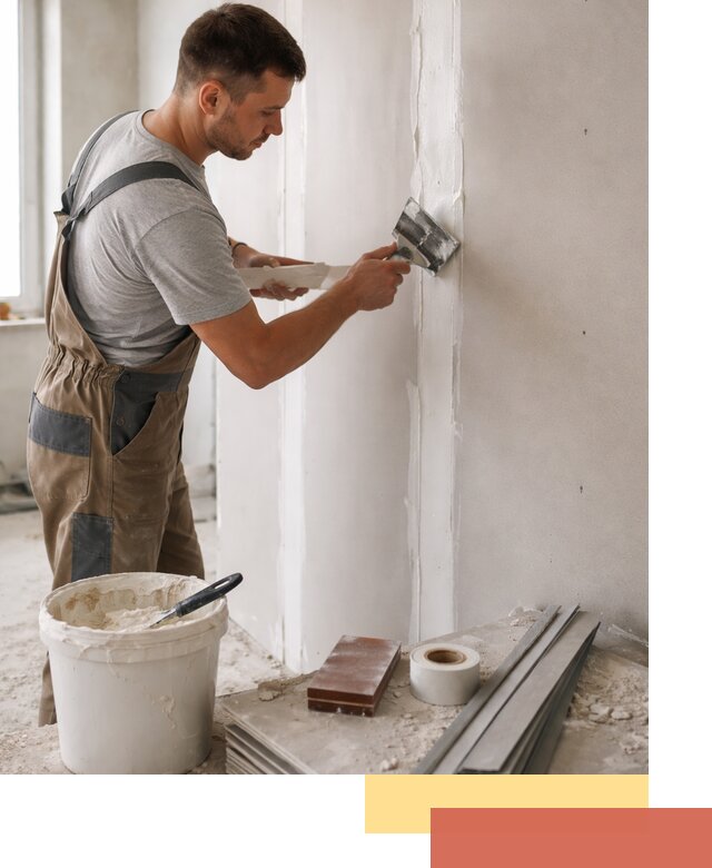 Шпаклевка перегородок из гипсокартона в Рославле качественно и быстро