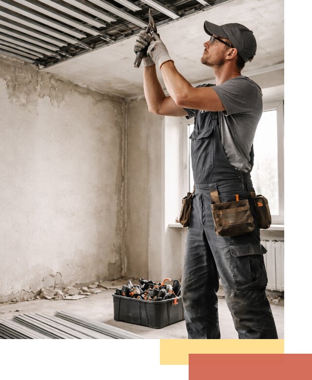 Демонтаж реечного потолка в Рославле быстро и аккуратно