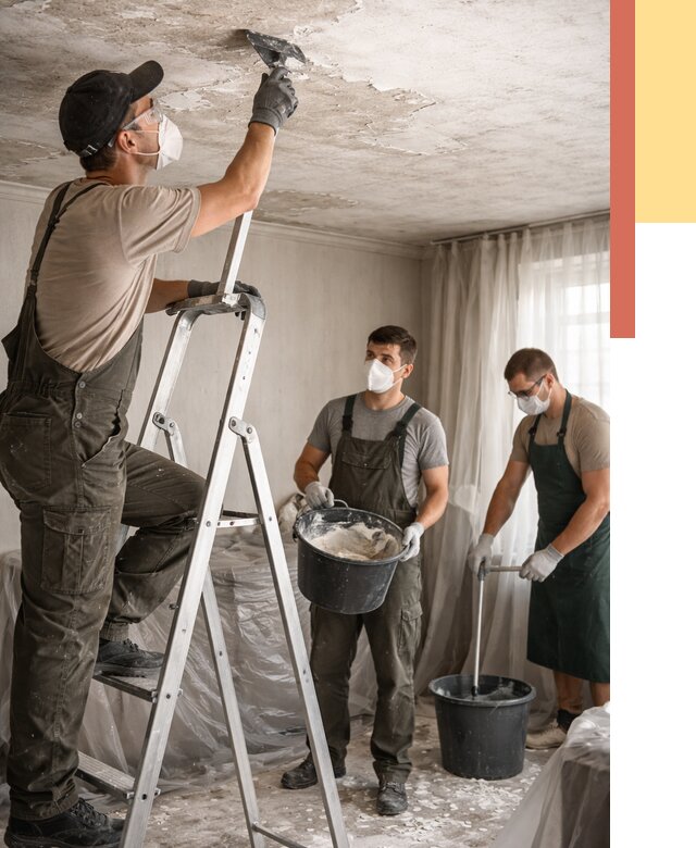 Удаление побелки с потолка в Рославле от 2569 руб. быстро и недорого | ОТДЕЛОЧНИК-Рлв