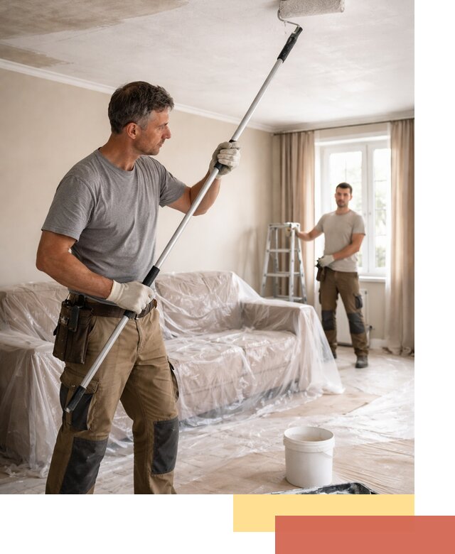 Грунтовка потолка в Рославле — подготовка под покраску и отделку