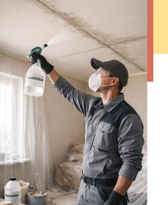 Антисептическая обработка потолка в Рославле от 2569 руб. | ОТДЕЛОЧНИК-Рлв