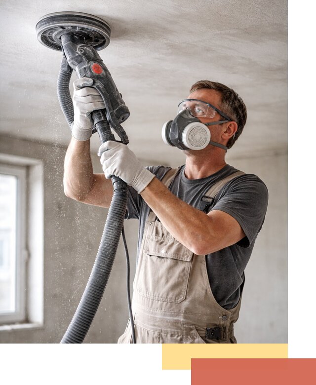 Шлифовка потолка в Рославле — качественная подготовка под отделку