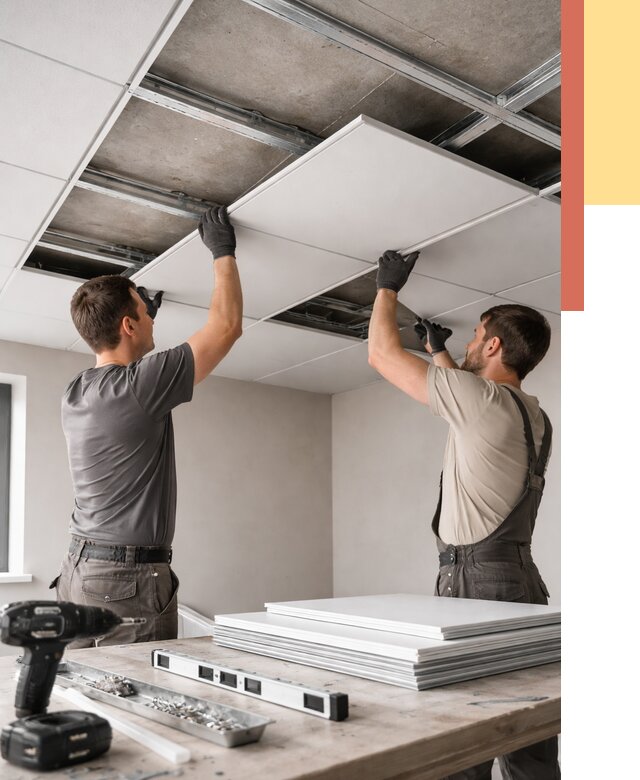 Монтаж кассетного потолка в Рославле от 4624 руб/м2 — установка и сборка | ОТДЕЛОЧНИК-Рлв