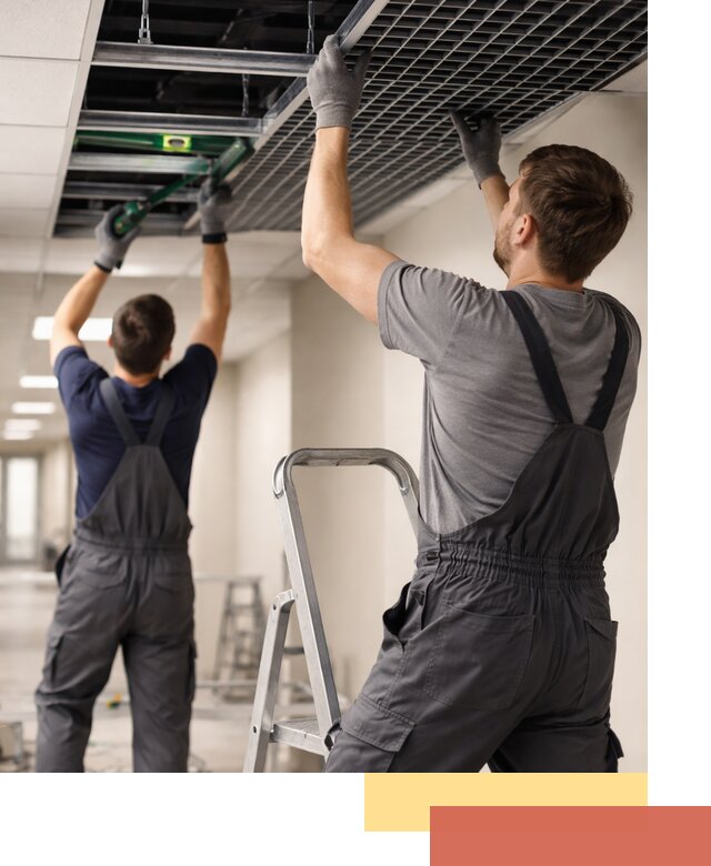 Монтаж потолка Грильято в Рославле: установка под ключ качественно