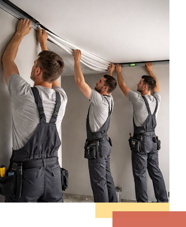 Теневые натяжные потолки в Рославле: монтаж и отделка быстро и качественно