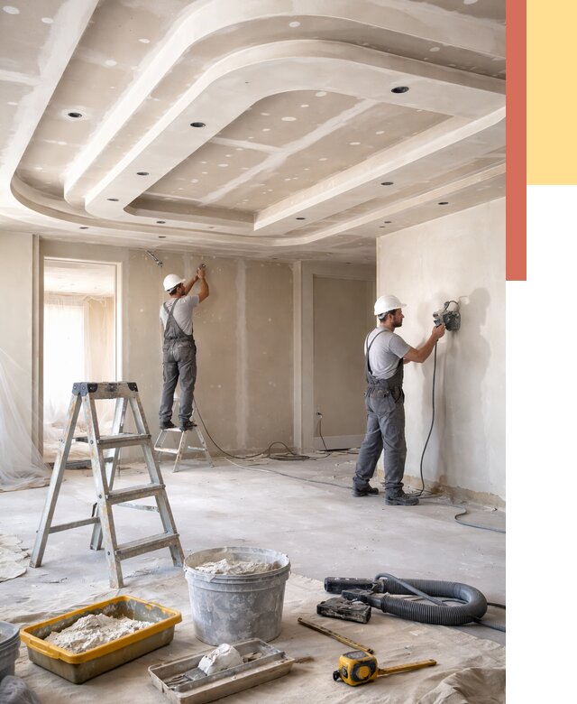 Многоуровневый потолок из гипсокартона в Рославле от 771 руб. под ключ | ОТДЕЛОЧНИК-Рлв